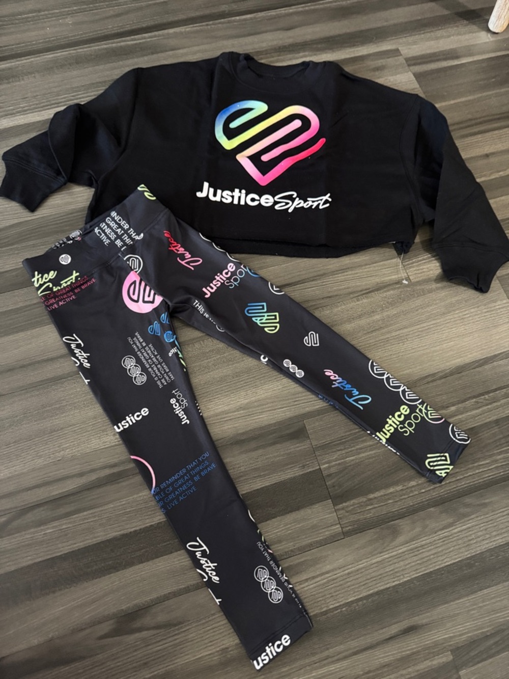 NWT Justice 2 piece matching outfit